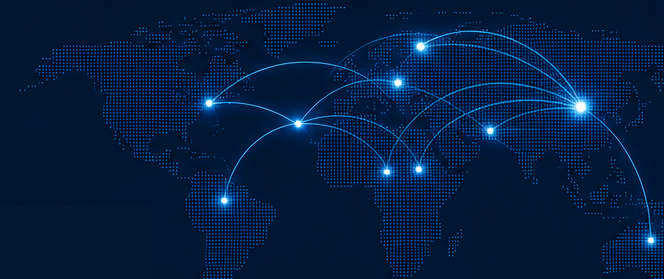 Global oncology care network map